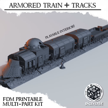 DiceVerse - Armored Train - wydruk FDM - Trench Crusade