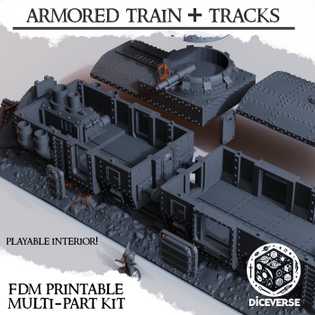 DiceVerse - Armored Train - wydruk FDM - Trench Crusade