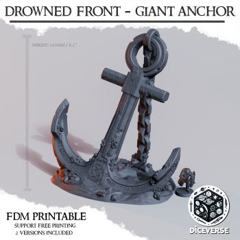 DiceVerse - Drowned Front - Giant Anchor - wydruk FDM - Trench Crusade