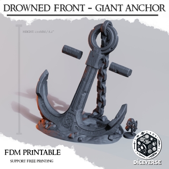 DiceVerse - Drowned Front - Giant Anchor - wydruk FDM - Trench Crusade